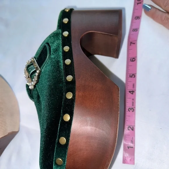 ZIGI BEAUTIFUL GREEN PLATFORM CLOGS - Picture 9 of 12